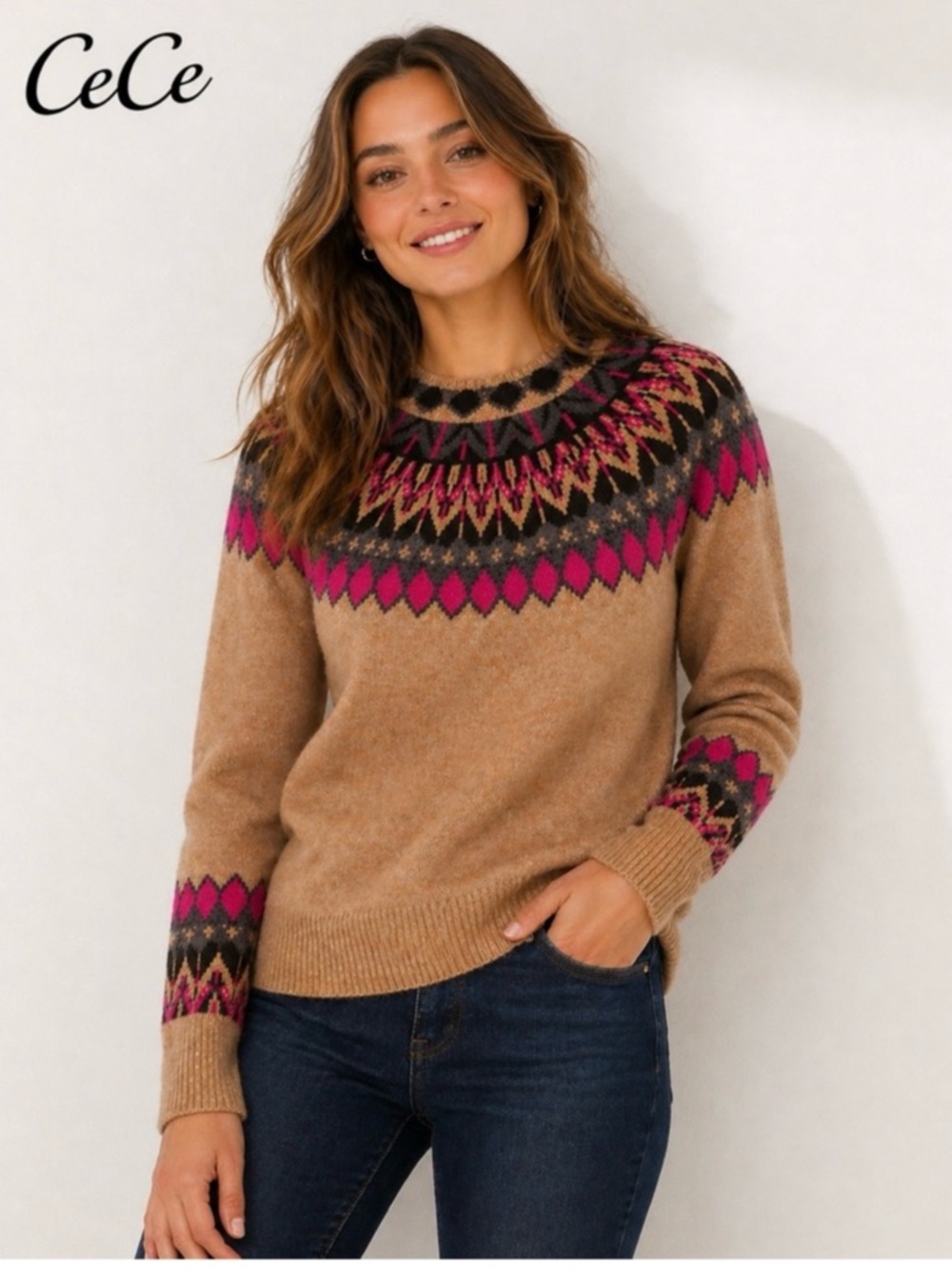 CeCe Nordic Pattern
Sweater. Women small.
Excellent condition.
Chic Fair Isle.
